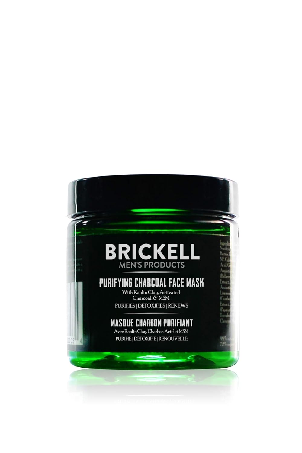 Brickell Men's Activated Charcoal Face Mask for Detoxification. Brickell Men's Purifying Charcoal Face Mask Skin Care Product, Activated Charcoal Facial Mask With Detoxifying Kaolin Clay, Hyaluronic Acid, and Activated Charcoal, 4 Ounce, Unscented