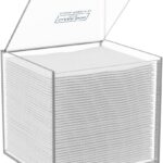 CLEAN SKIN CLUB Clear Acrylic Box for Clean Towels XL (NOT Included), Container For 50 Disposable Clean Towels XL, Face Towelettes Bathroom Counter Storage, Bin for Cleansing Facial Dry Wipes