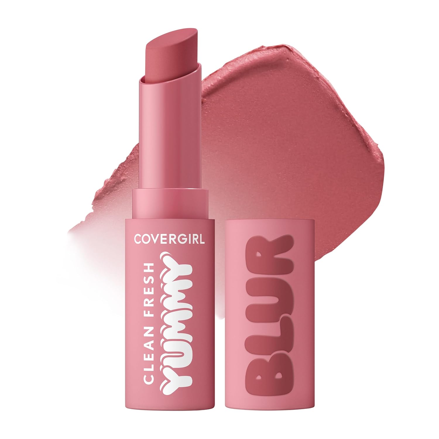 COVERGIRL Clean Fresh Yummy Blur Lipstick, Mauvy Pink Matte COVERGIRL Clean Fresh Yummy Blur Lipstick, Blurring Effect, Matte Lip Color, Fresh Pear Flavored, Vegan Formula - 140 Into the Blur (Mauvy Pink)