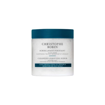Christophe Robin Purifying Scalp Scrub with Sea Salt – Deep-Cleansing Detox Treatment for Oily Roots & Sensitive Scalps, Removes Build-Up & Soothes Irritation