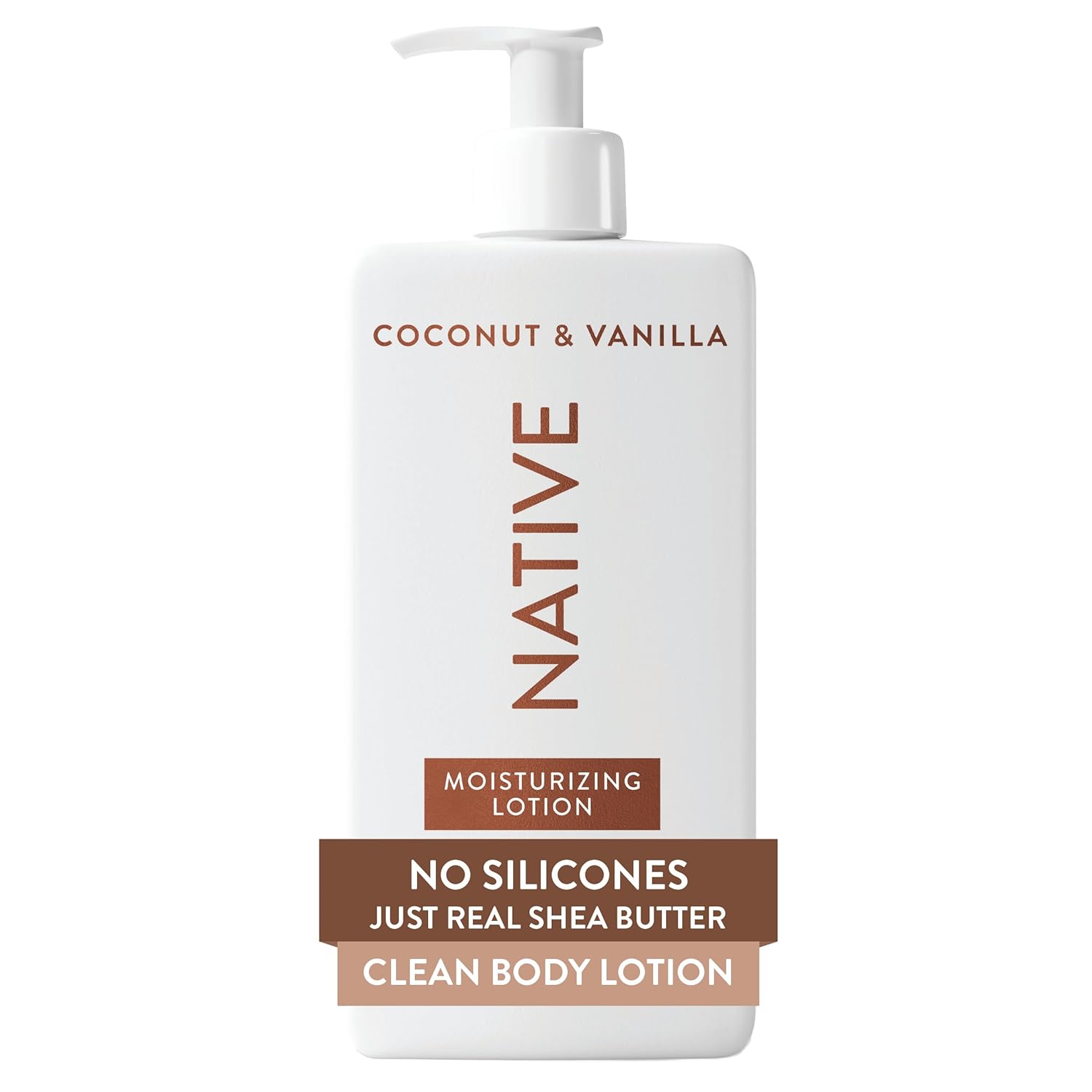 Coconut & Vanilla Lotion: 48-Hour Hydration for Sensitive Skin Native Body Lotion, Coconut & Vanilla, 48-Hour Hydration for Dry & Sensitive Skin, Made with Plant-Based Moisturizers like Shea Butter, Silicone & Paraben Free, 16.5 fl oz