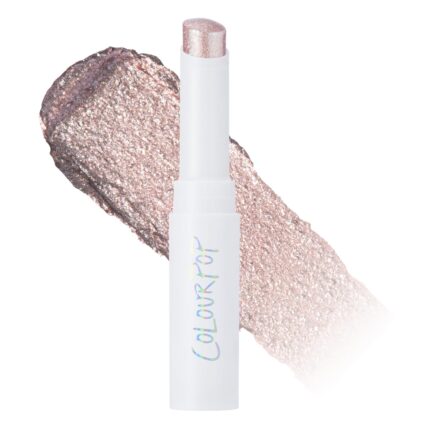 ColourPop Jelly Much Gel Eyeshadow Stick - Water-Based Shimmer Eye Shadow Stick for Eyes, Cheeks & Lips - Wet-Look Shine & Sparkle Finish - Cooling Glide Formula - Make A Toast (0.1 oz)