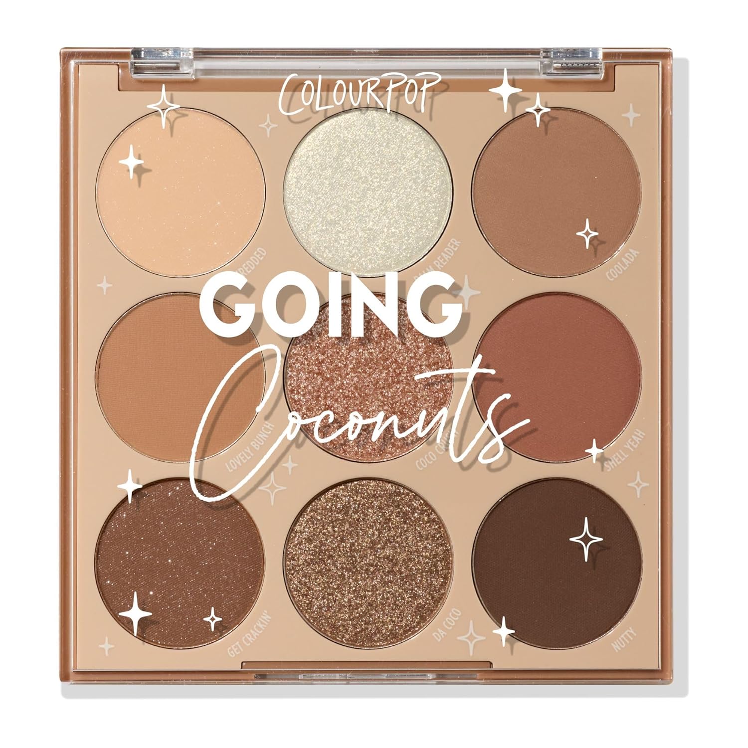 ColourPop Going Coconuts: Cool-Toned, Long-Wearing Eyeshadow Palette ColourPop Going Coconuts Eyeshadow Palette - Cool-Toned Neutral Eyeshadow Palette with Ultra-Velvety and Silky Finishes - High-Pigment Eye Makeup with a Long-Wearing Formula (0.3 oz)