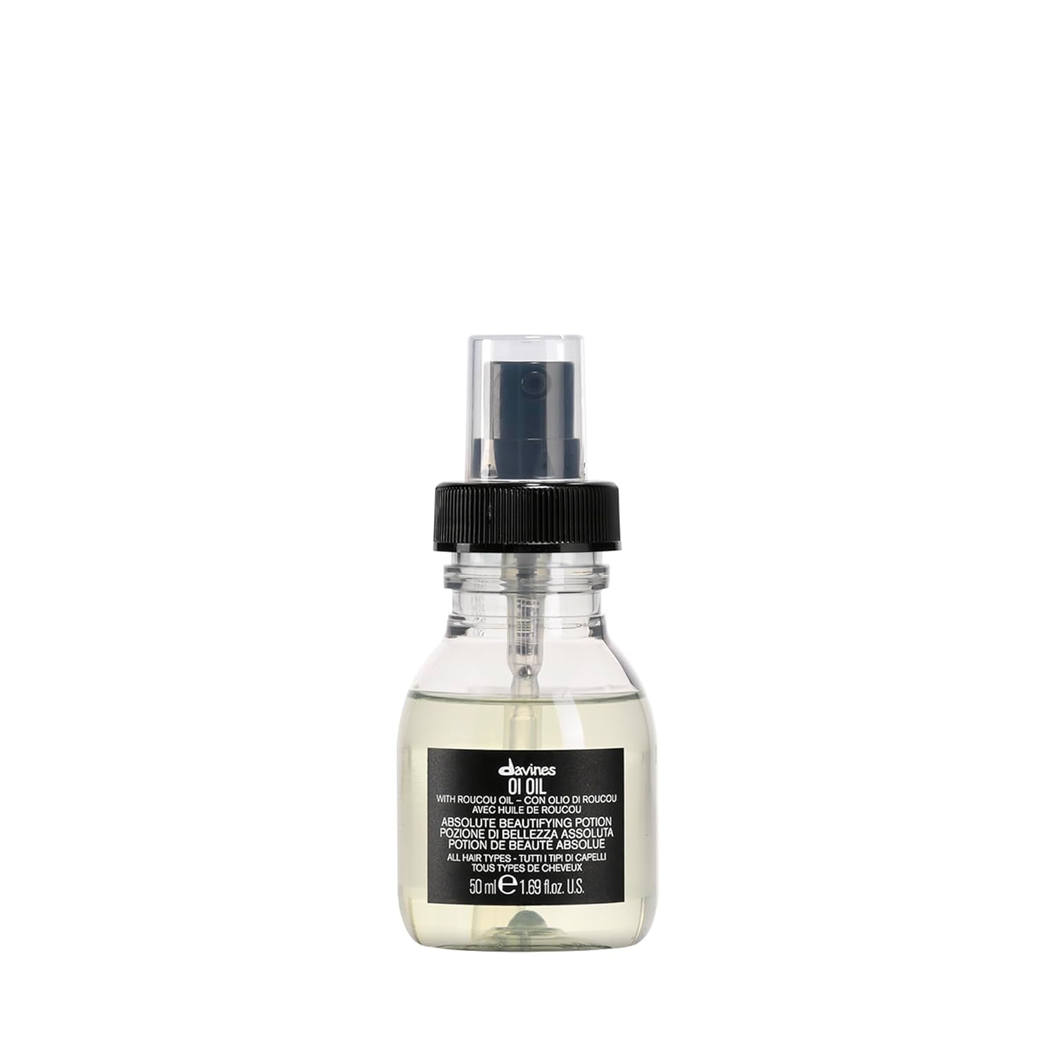 Davines OI Oil: Lightweight Anti-Frizz Serum for All Hair Types Davines OI Oil, Multi-Function Potion for All Hair Types - Weightless Anti-Frizz & Shine-Enhancing Serum with Roucou Oil - Detangles & Replenishes Moisture Hydrating Treatment