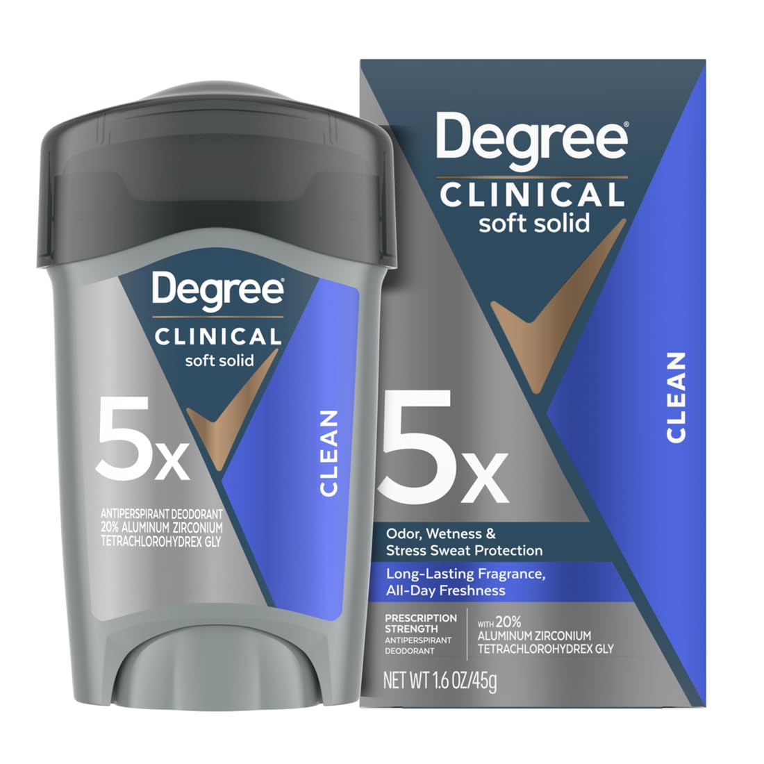 Degree Men Clean Antiperspirant: 72-Hour Odor Protection, MotionSense. Degree Men Antiperspirant Deodorant Clean 72-Hour Sweat & Odor Protection Prescription-Strength Antiperspirant For Men with MotionSense Technology 1.7 oz