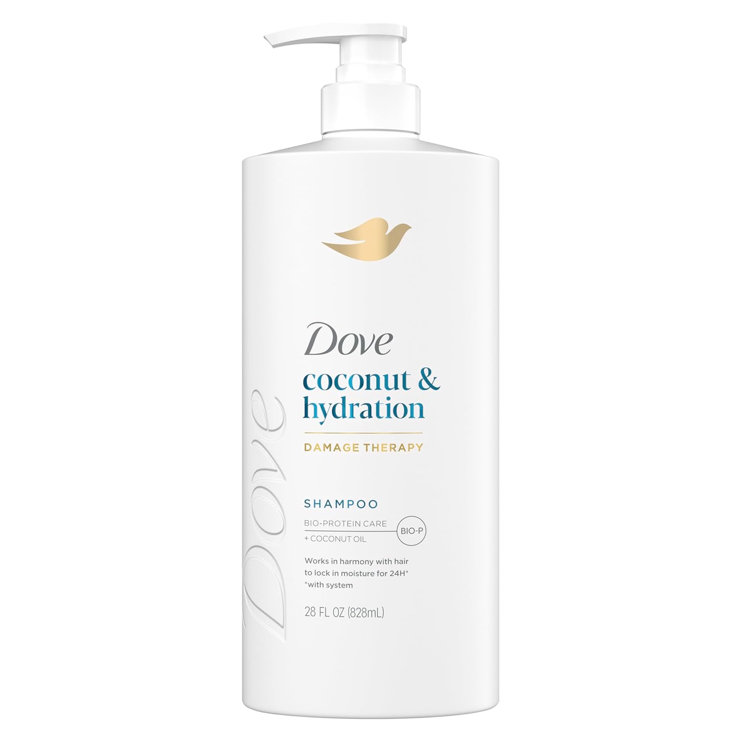 Dove Coconut & Hydration Shampoo for Dry Hair, 28 Fl Dove Shampoo Coconut & Hydration for Dry Hair with Bio-Protein Care Technology and Coconut Oil 28 Fl Oz