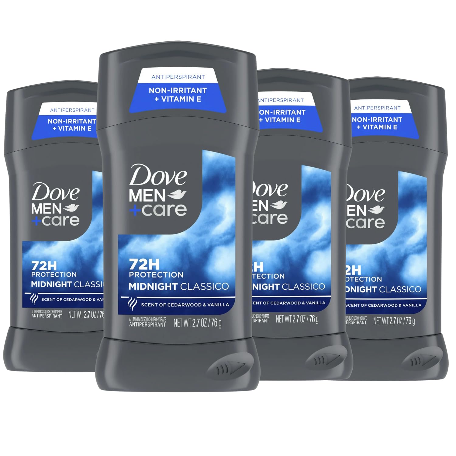 Dove Men+Care Midnight Classico Antiperspirant, 4-Pack, 2.7 oz Dove Men+Care Antiperspirant Deodorant Midnight Classico, 2.7 oz (Pack Of 4)