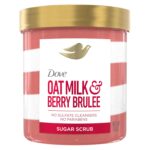 Dove Sugar Body Scrub Oat Milk & Berry Brulee For Women For Exfoliated & Hydrated skin 15 oz