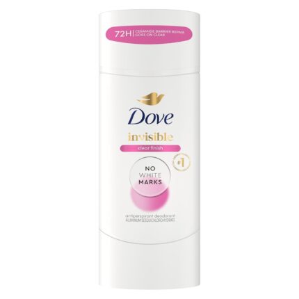 Dove Advanced Care Antiperspirant Deodorant for Women Clear Finish No White Marks 72 hour sweat and odor protection 2.6 oz
