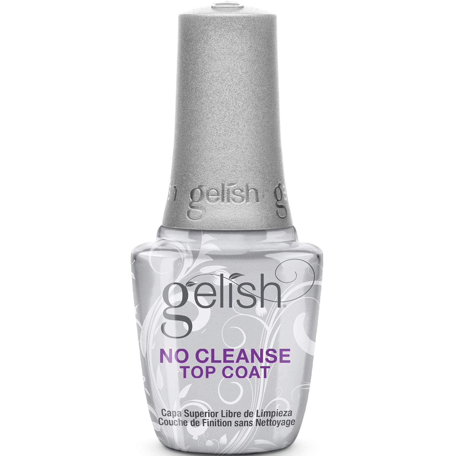 Gelish No-Cleanse UV/LED Gel Top Coat, 15mL Gelish No-Cleanse No Wipe UV/LED Gel Nail Polish Top Coat Sealer, 15mL
