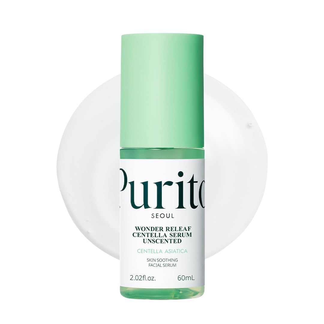 Gentle Vegan Serum for Sensitive Skin Repair – 2 fl. PURITO Centella Unscented Serum for Sensitive Skin – Lightweight Calming & Skin Barrier Repair, 34,860 ppm Soothing Serum, Vegan & Cruelty-Free, Korean Skincare, 2 fl.oz / 60ml