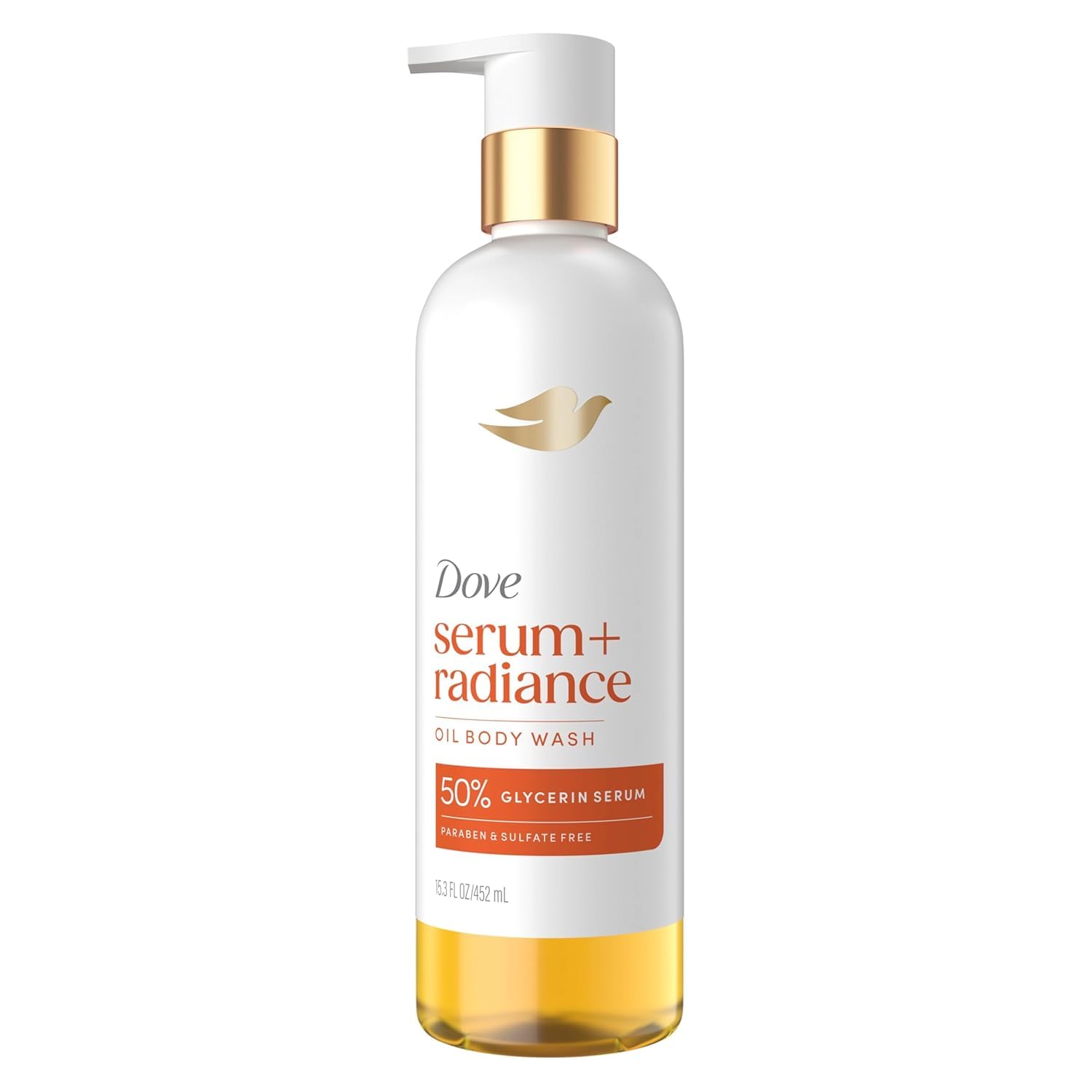 Hydrating Dove Shower Oil with Glycerin for Radiant Skin. Dove Serum+ Shower Oil Body Wash Radiance, Jojoba & Monoi Flower, 15.3 fl oz I Hydrating shower oil body wash with glycerin serum for soft, radiant skin without greasy residue.