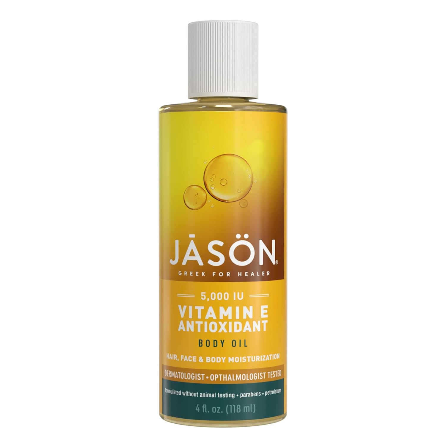 JASON Vitamin E Moisturizing Body Oil for Hair, Face, Body JASON Vitamin E 5,000 IU Moisturizing Body Oil, For Hair, Face, and Body, 4 Fluid Ounces