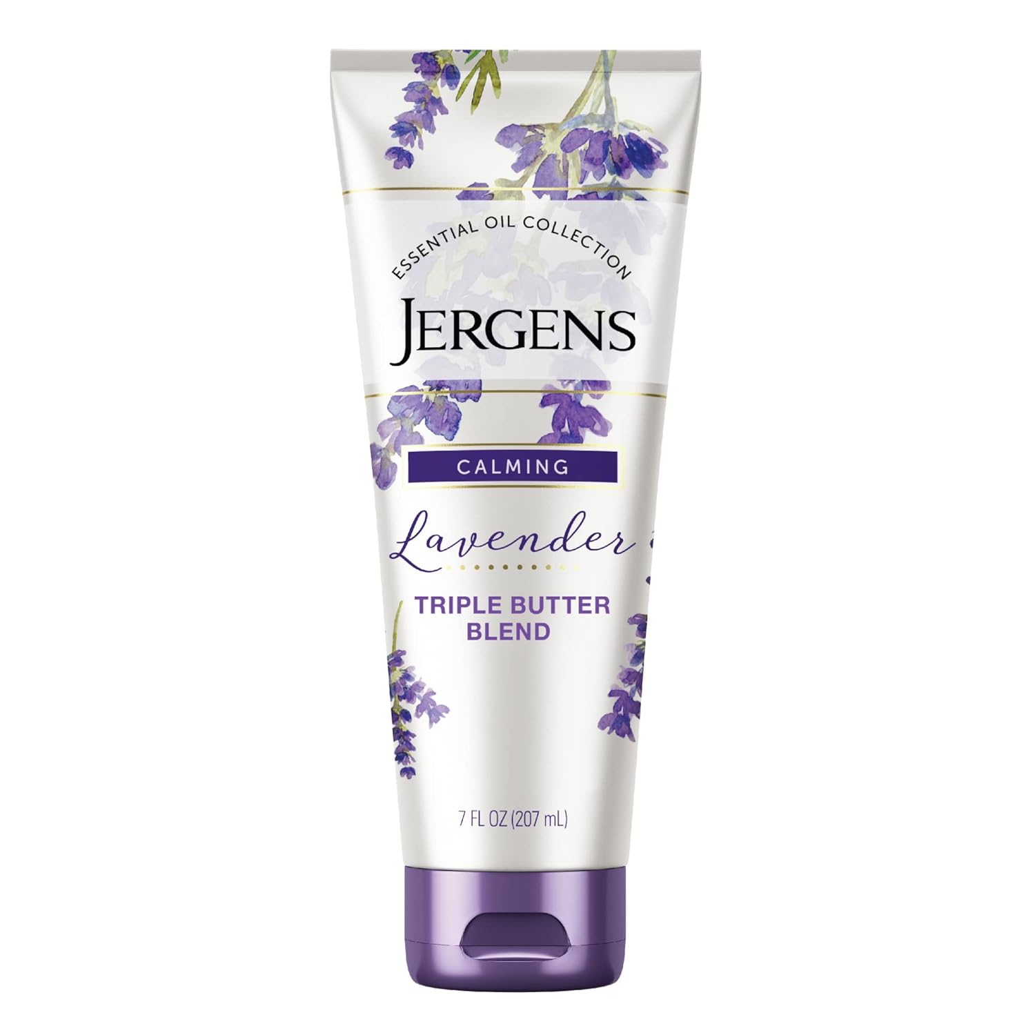 Jergens Lavender Body Butter: Indulgent Moisturizing Lotion for Women, 7 Jergens Lavender Body Butter Hand and Body Lotion, Moisturizer for Women, with Essential Oils for Indulgent Moisturization, 7 Oz