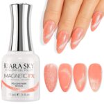Kiara Sky Peach Nude Cat Eye Gel Polish 15ml – DIY Nail Art - Image 2