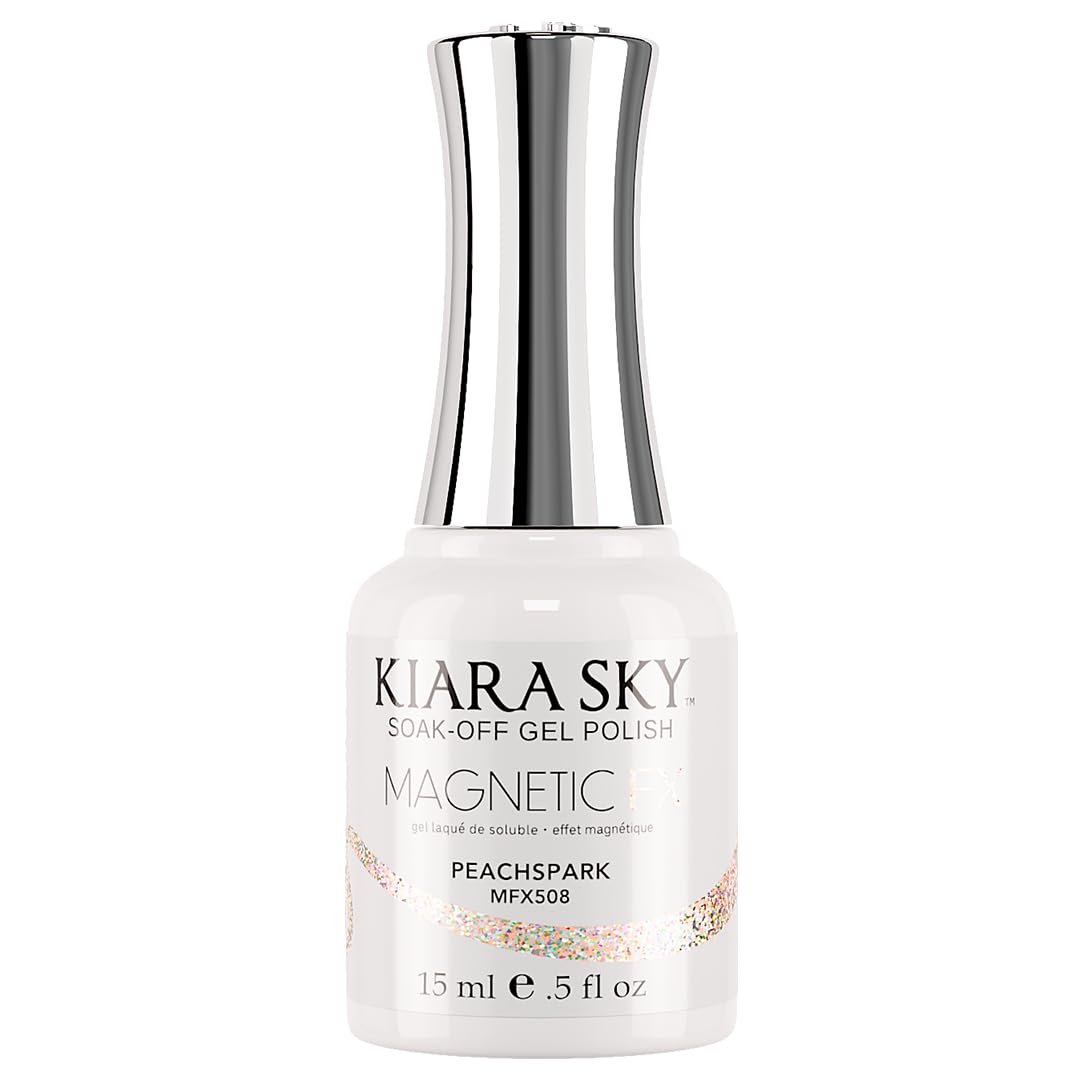 Kiara Sky Peach Nude Cat Eye Gel Polish 15ml – Kiara Sky Cat Eye Gel Nail Polish 15ml | Peach Nude Champagne Beige Magnetic FX Gel Polish Soak Off | UV LED Nail Lamp Gel | Metallic Velvet Cat Eye Gel Polish Nail Art Salon DIY Home Gel – Peachspark