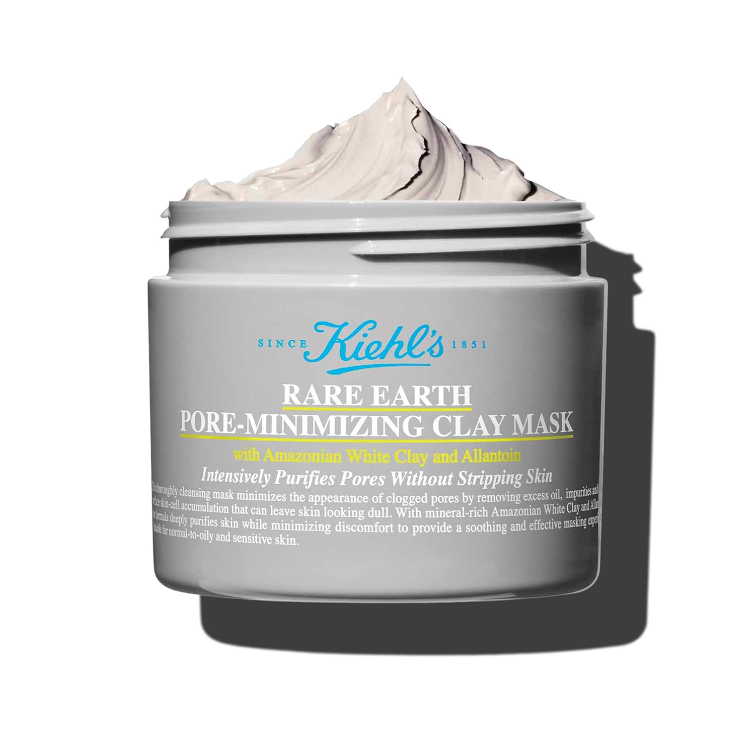 Kiehl's Clay Mask: Minimizes Pores, Reduces Oil and Blackheads Kiehl's Rare Earth Pore Minimizing Clay Face Mask, Clarifying Facial Mask Reduces Excess Oil, Clogged Pores, Blackheads, and Sebum, With Amazonian White and Bentonite Clay, For All Skin Types