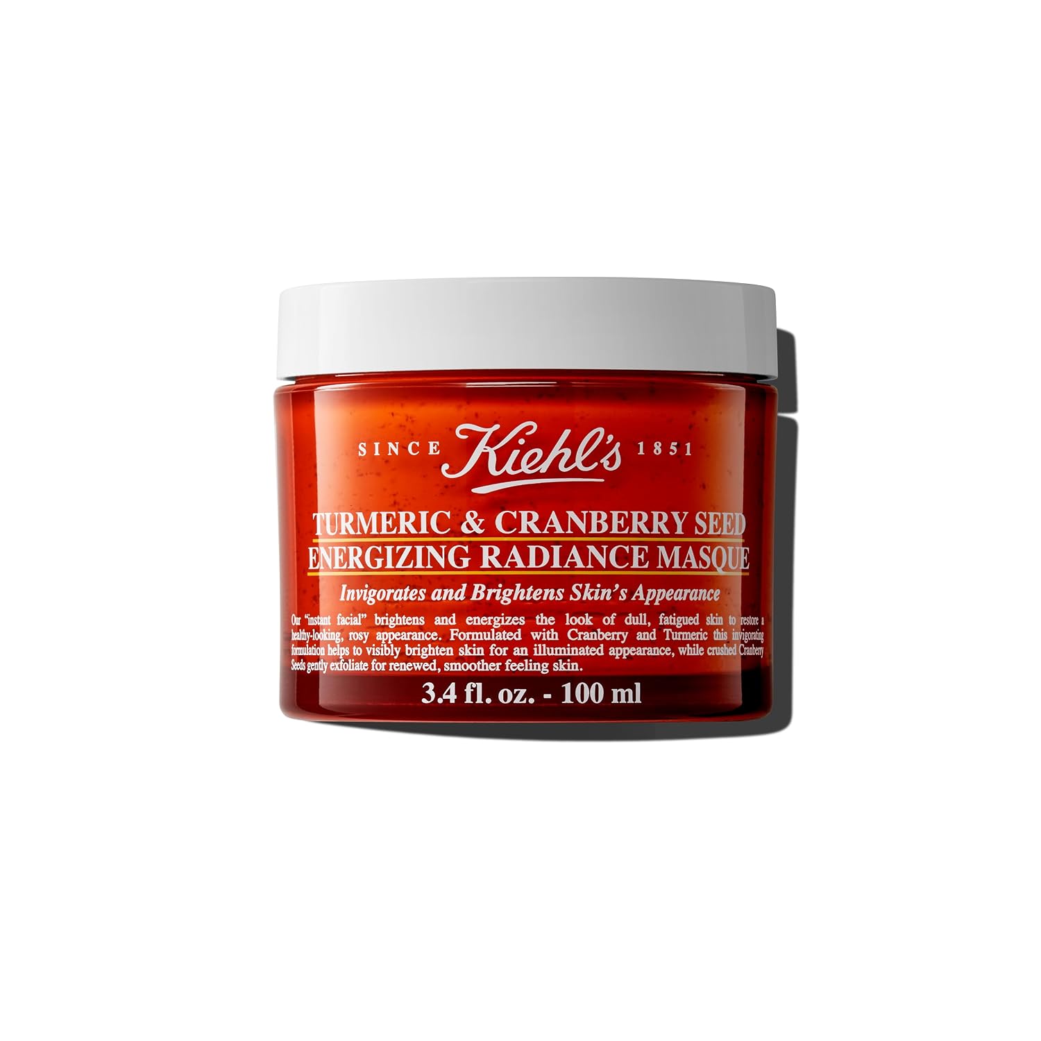 Kiehl's Turmeric & Cranberry Radiance Mask: Brightens & Exfoliates Kiehl's Turmeric & Cranberry Seed Energizing Radiance Face Mask, Brightening Facial Mask, Invigorates Dull Skin, Gently Exfoliates for Smoother Skin, for All Skin Types, Paraben-free, Fragrance-free