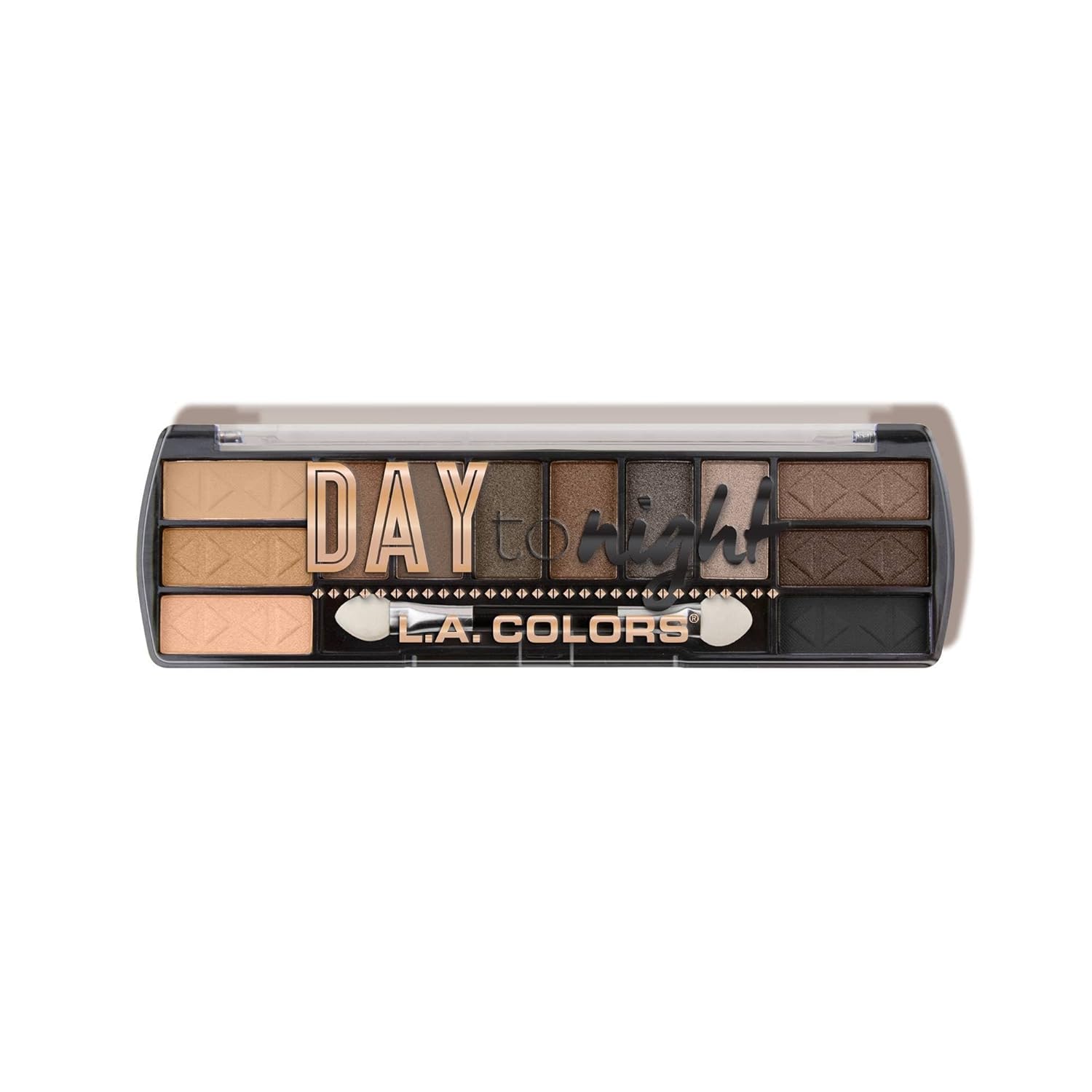 L.A. COLORS Day To Night 12-Shade Eyeshadow Palette L.A. COLORS Day To Night 12 Color Eyeshadow Palette, Daylight, 0.28 Oz