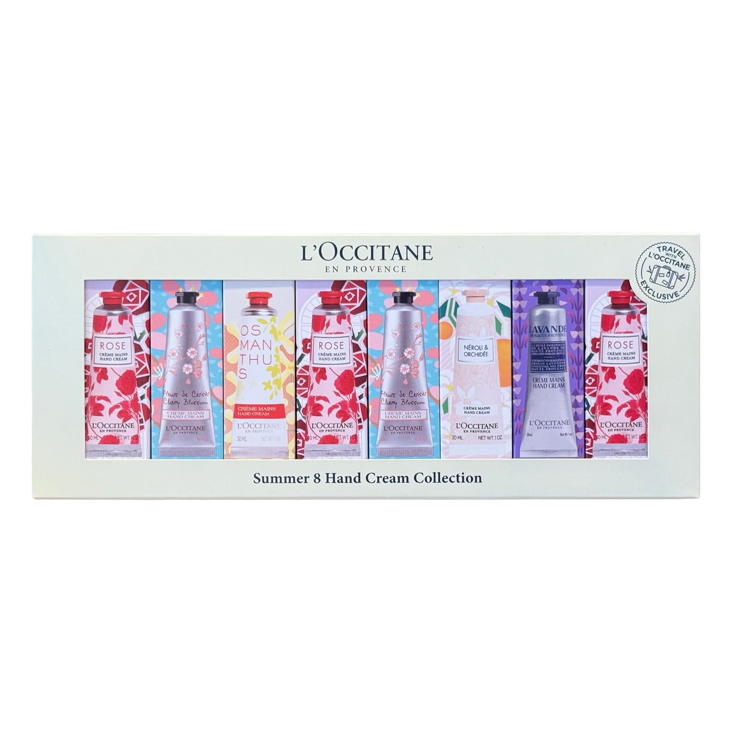 L'OCCITANE Travel Hand Cream Set: 8 Nourishing Shea Butter Tubes L'OCCITANE Hand Cream Set, 8 Nourishing & Moisturizing Daily Travel-Size Tubes with Shea Butter, Repairs Dry Hands, Perfect for Gifting & On-The-Go