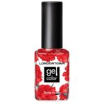 LONDONTOWN UV/LED Gel Nail Polish - Long Lasting, Chip Resistant High Shine Color - Glossy Shimmery Red Orange, 12ml/.40fl oz