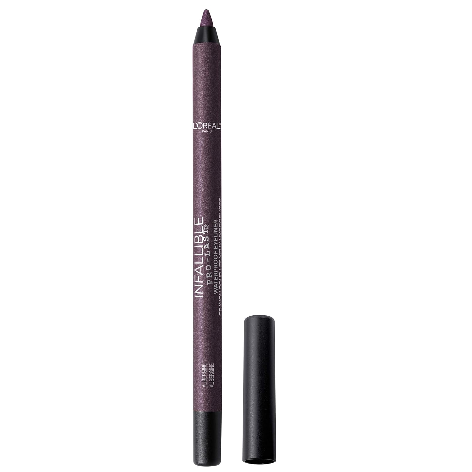 L'Oreal Paris Infallible Eyeliner: Waterproof, Easy Application, Aubergine. L'Oreal Paris Makeup Infallible Pro-Last Pencil Eyeliner, Waterproof and Smudge-Resistant, Glides on Easily to Create any Look, Aubergine, 0.042 oz.
