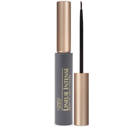 L'Oreal Paris Makeup Lineur Intense Brush Tip Liquid Eyeliner, Black, 0.24 fl oz.