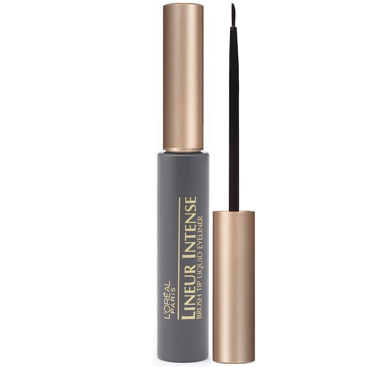 L'Oreal Paris Intense Black Liquid Eyeliner with Brush Tip. L'Oreal Paris Makeup Lineur Intense Brush Tip Liquid Eyeliner, Black, 0.24 fl oz.