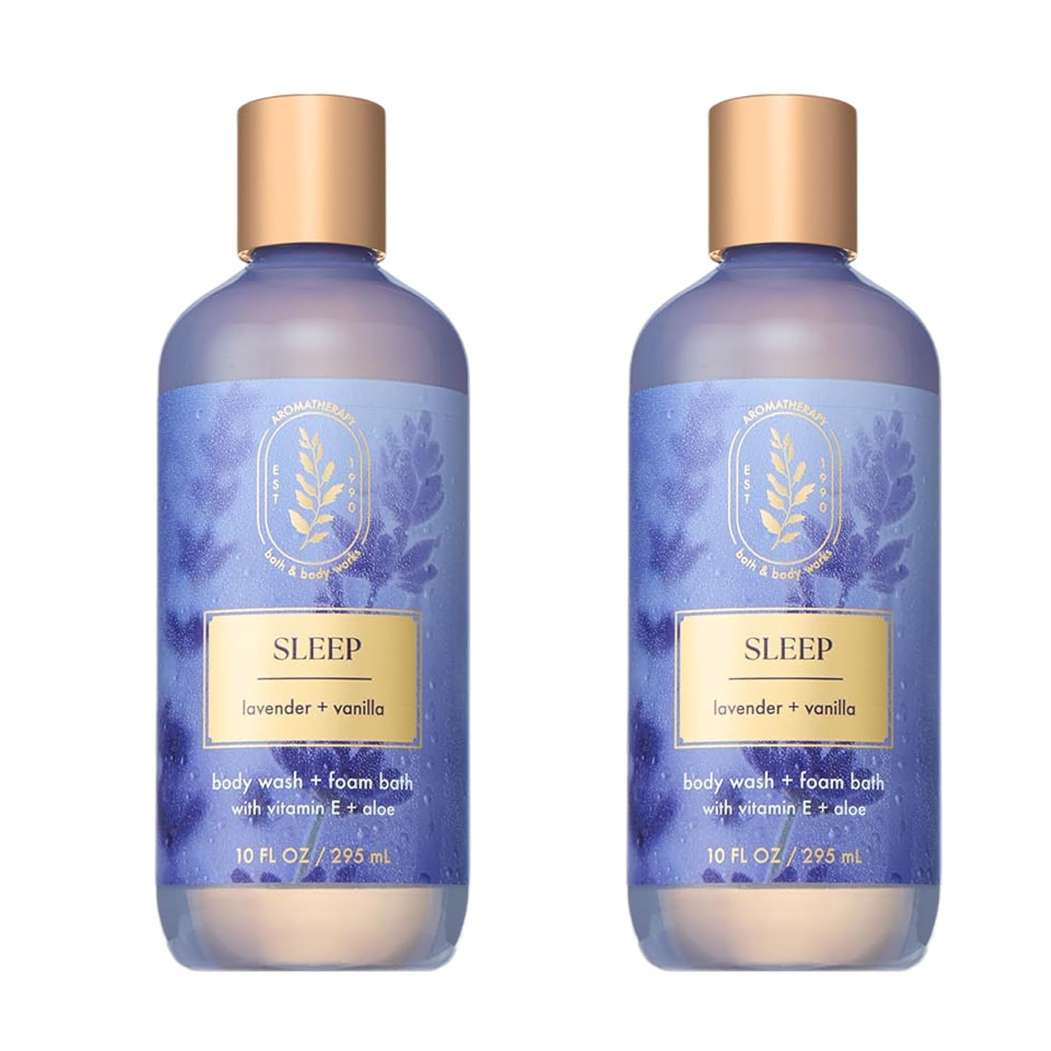 Lavender Vanilla Body Wash: Gentle, Aromatherapy Cleanser - 2 Pack Bath & Body Works Lavender Vanilla Body Wash & Foam Bath, Aromatherapy Cleanser with Vitamin E & Aloe, Non-Drying & Gentle for Daily Use, 10 fl oz - 2 Pack