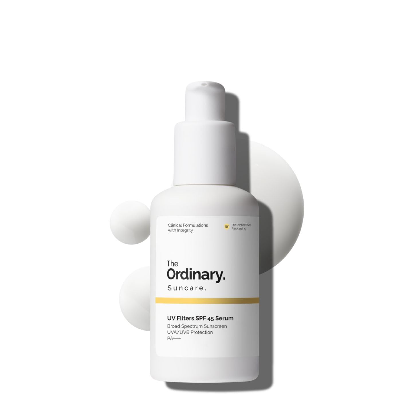 Lightweight SPF 45 Serum Sunscreen: Hydrating, Non-Comedogenic, No White Cast The Ordinary UV Filters SPF 45 Serum Sunscreen for Face, Lightweight Hydrating Broad-Spectrum Sunscreen, UVA/UVB Protection, Non-Comedogenic, No White Cast, 2 Fl Oz