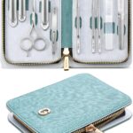MR.GREEN Manicure Kit 10 in 1, German Stainless Nail Clippers Set, Professional Personal Nail Care Kit Manicure Pedicure Set, Portable Travel Nail Kit with Exquisite Leather Case for Men & Women