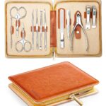 MR.GREEN 12-in-1 Manicure Set – Professional Nail Clipper Set, German Stainless Steel Manicure Tools for Fingernails & Toenails, Travel Nail Care Kit for Men & Women with Leather Case (Caramel Brown)