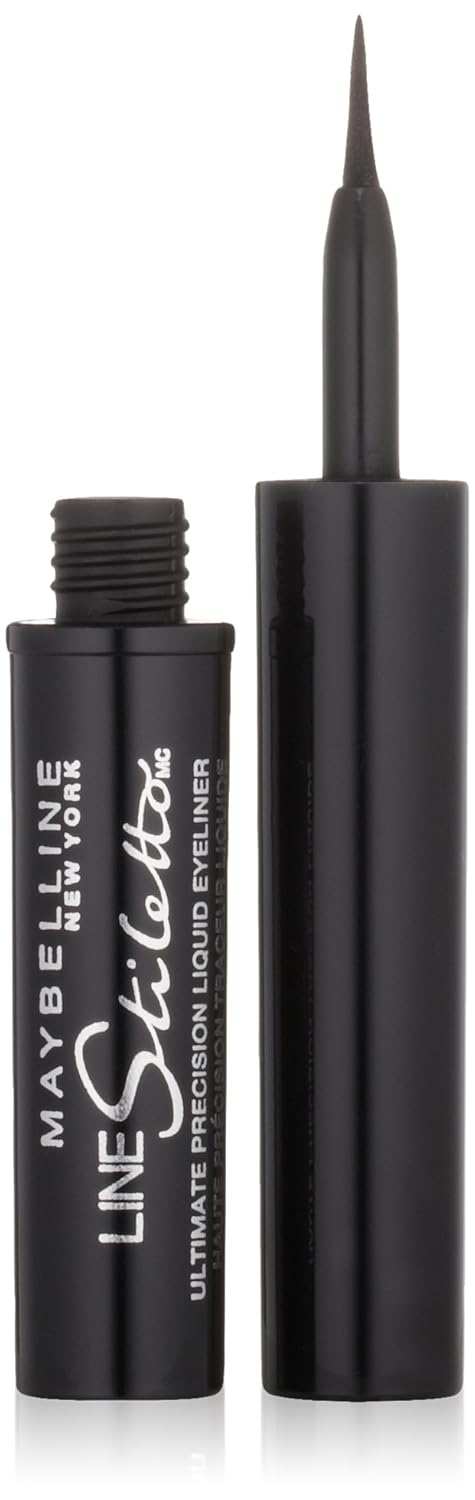 Maybelline Stiletto Precision Liquid Eyeliner, Blackest Black, 0.05 oz. Maybelline New York Line Stiletto Ultimate Precision Liquid Eyeliner, Blackest Black, 0.05 fl. oz.