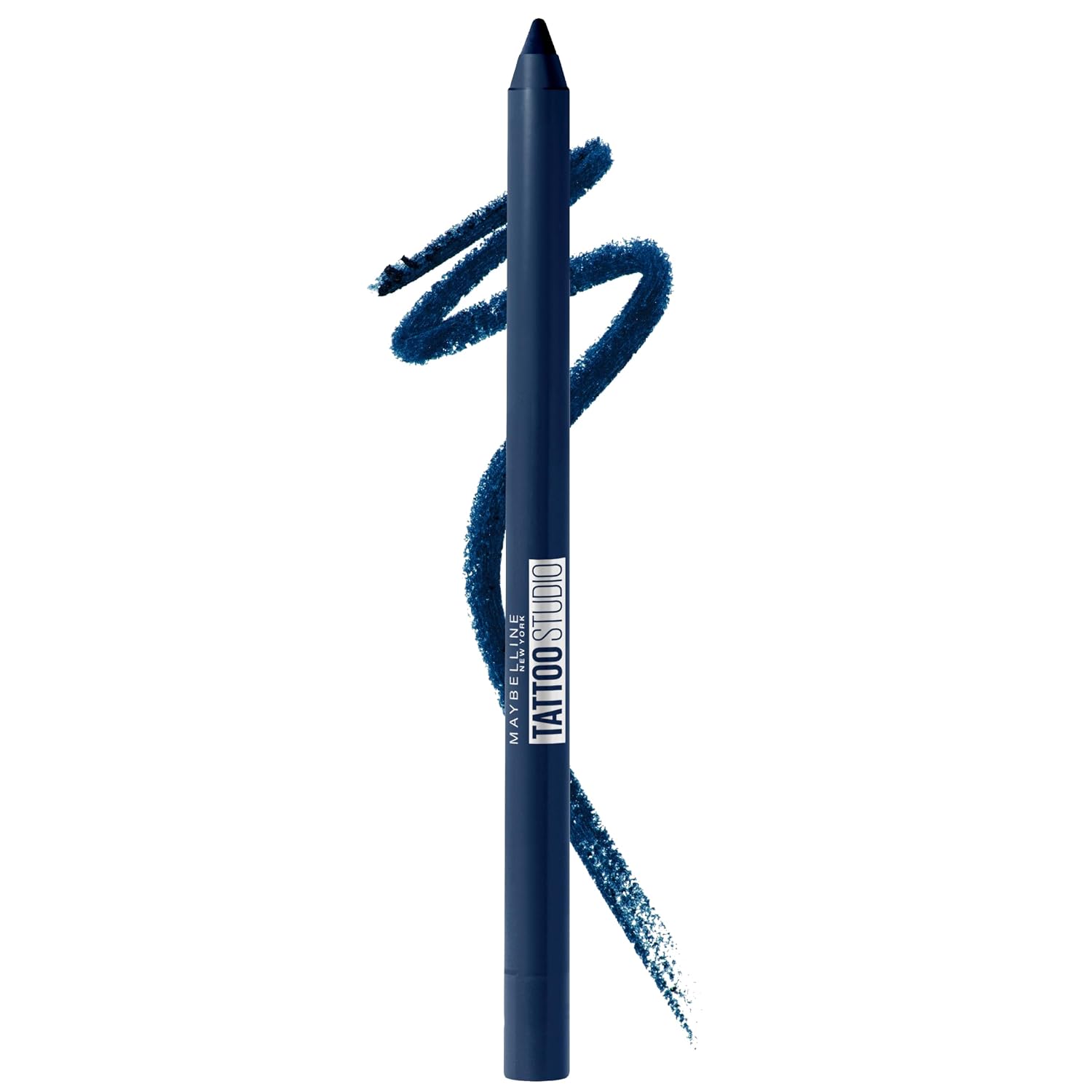 Maybelline TattooStudio Waterproof Eyeliner Pencil in Striking Navy Maybelline TattooStudio Long-Lasting Sharpenable Eyeliner Pencil, Glide on Smooth Gel Pigments with 36 Hour Wear, Waterproof, Striking Navy, 1 Count