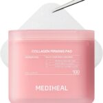 MEDIHEAL Toner Pads 100 Count - Skin Firming Pad - Contains Retinol & Peptides for Firming Care - Helps Restore Skin Elasticity - Korean Skin Care