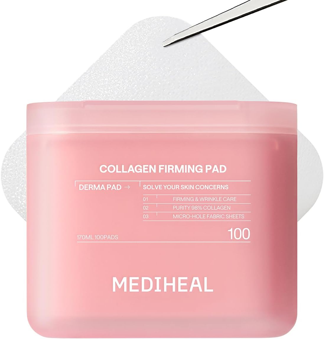 Mediheal 100 Count Toner Pads: Retinol & Peptides for Firm MEDIHEAL Toner Pads 100 Count - Skin Firming Pad - Contains Retinol & Peptides for Firming Care - Helps Restore Skin Elasticity - Korean Skin Care