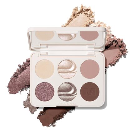 Morphe ChromaPlus 6-Pan Eyeshadow Palette - High Pigment Eye Makeup with Shimmer, Matte & Metallic Eye Shadow - Neutral Eyeshadow Makeup Collection for All-Day Wear - Rich Glitch (0.26 oz)