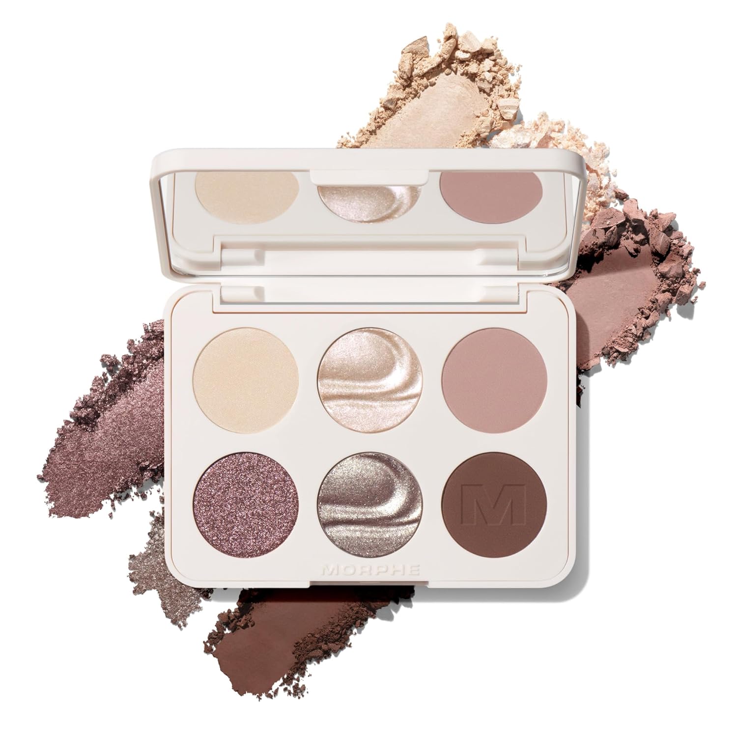 Morphe ChromaPlus 6-Pan Palette: High-Pigment Neutral Eyeshadows Morphe ChromaPlus 6-Pan Eyeshadow Palette - High Pigment Eye Makeup with Shimmer, Matte & Metallic Eye Shadow - Neutral Eyeshadow Makeup Collection for All-Day Wear - Rich Glitch (0.26 oz)