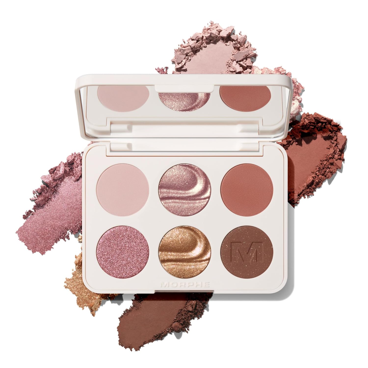 Morphe ChromaPlus 6-Pan Palette: Vibrant, All-Day Neutral Eyeshadow Morphe ChromaPlus 6-Pan Eyeshadow Palette - High Pigment Eye Makeup with Shimmer, Matte & Metallic Eye Shadow - Neutral Eyeshadow Makeup Collection for All-Day Wear - Outer Spice (0.26 oz)