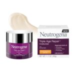 Neutrogena Triple Age Repair Face Moisturizer SPF 25 Anti-Aging Cream with Hexinol Technology Vitamin C Glycerin and Shea Butter to Help Reduce Wrinkles, 1.7 fl oz