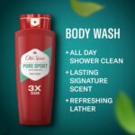 Old Spice 24 oz Men’s Body Wash: Long-Lasting Freshness, Pure Sport. - Image 2