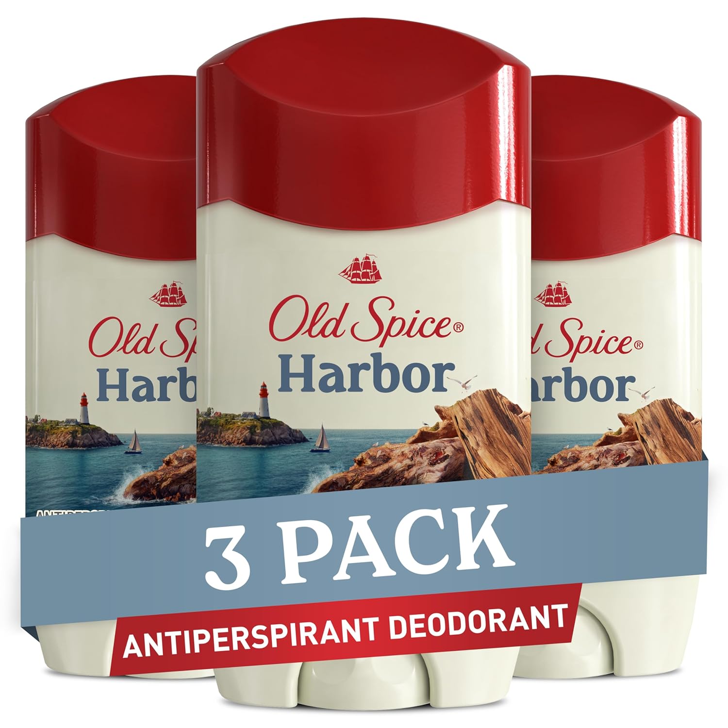 Old Spice Men's Antiperspirant: All-Day Freshness, Coastal Breeze. Old Spice Antiperspirant & Deodorant for Men, 24/7 Sweat & Odor Protection, 24/7 Freshness with Long Lasting Scent, Gentle on Skin, Dry Feel, Harbor with Coastal Breeze Scent, 2.6 oz (Pack of 3)