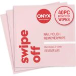Onyx Professional Nail Polish Remover Pads, 40 Wipes - Acetone Wipes, Individually Wrapped, Fingernail Travel Kit to Clear Nail Polish, Acetone Pads