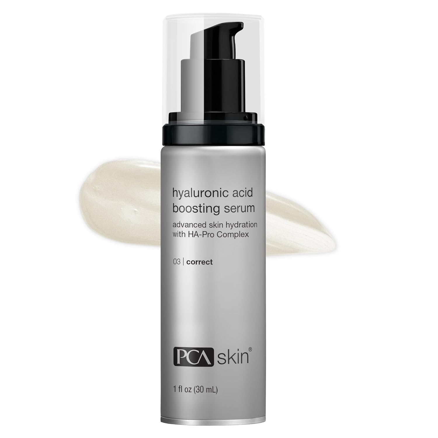 PCA SKIN Hyaluronic Acid Serum: Youthful, Hydrated Skin Boost. PCA SKIN Hyaluronic Acid Boosting Face Serum, Hyaluronic Acid Serum for Face Made with Niacinamide and Ceramides, Helps Reduce Fine Lines and Wrinkles and Delivers 24-Hour Moisturization, 1 oz Pump