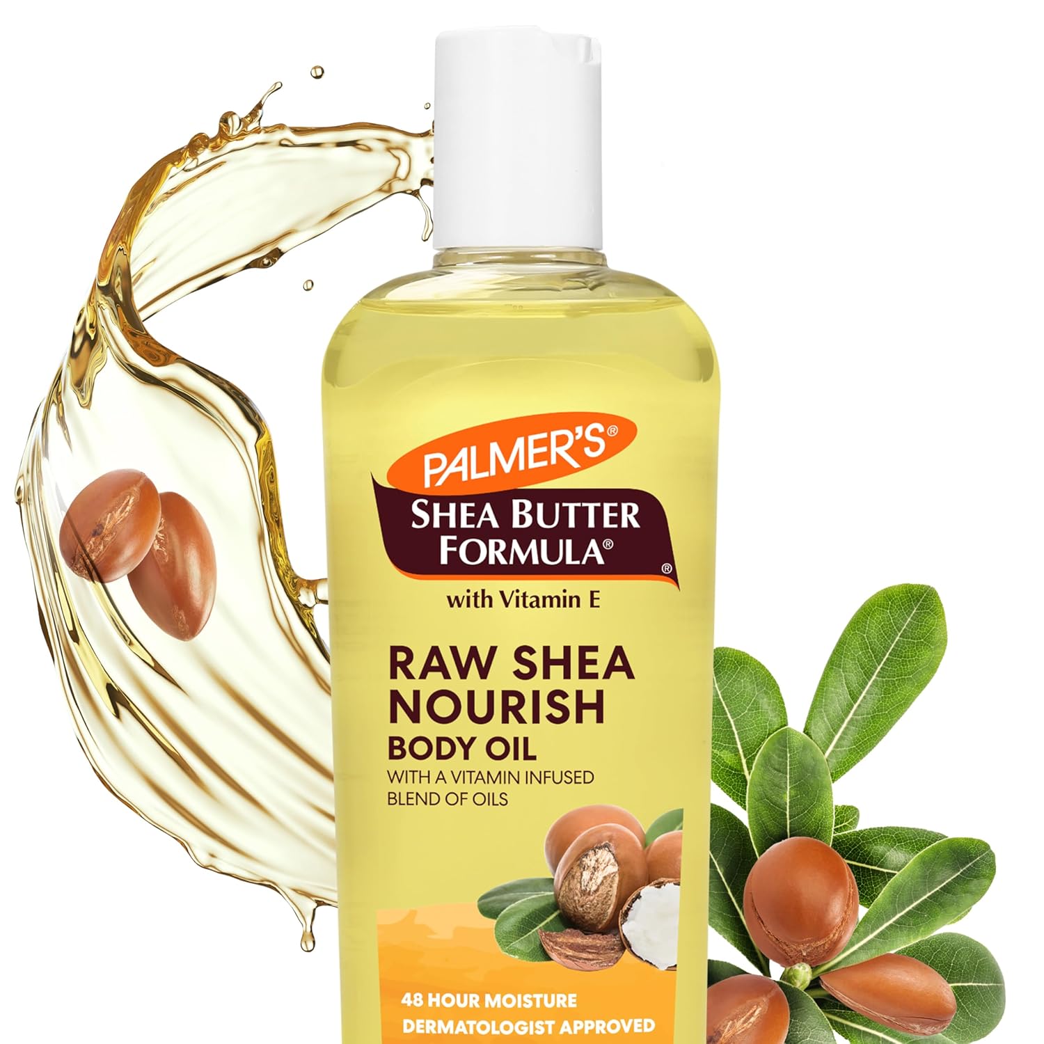 Palmer's Shea Body Oil: Nourishing Moisturizer for Dry Skin Palmer's Shea Formula Raw Shea Body Oil with Vitamin E, Deep Body Moisturizer to Soothe & Nourish Dry, Sensitive & Eczema-Prone Skin, 8.5 oz