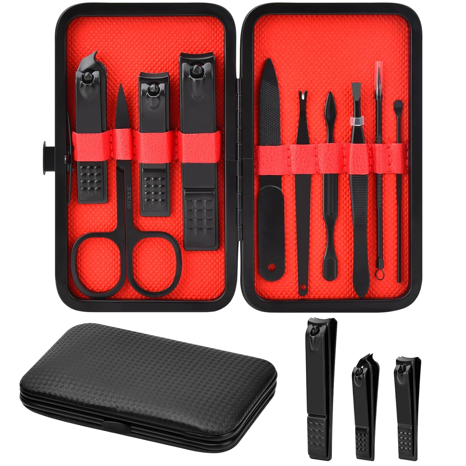 Professional Stainless Steel Manicure Set: Perfect Gift for Men Manicure Set Gifts for Men Professional Stainless Steel Nail Clipper Kit Care Tools for Dad Him Husband Brother Boyfriend Teen Boys for Birthday Christmas Stocking Stuffers for Men Women Anniversary