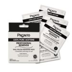 Pronto Nail Polish Remover Pads, 10 Pcs. Individually Wrapped Acetone Wipes, Pure Acetone Wipes Remover For Salon & Home - Quick Polish Nail Soak Pads