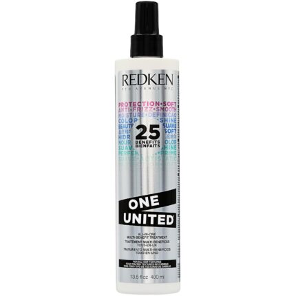 Redken One United All-In-One Leave In Conditioner - Multi-Benefit Leave In Treatment For All Hair Types, Heat Protectant and Detangler Spray, Paraben-Free