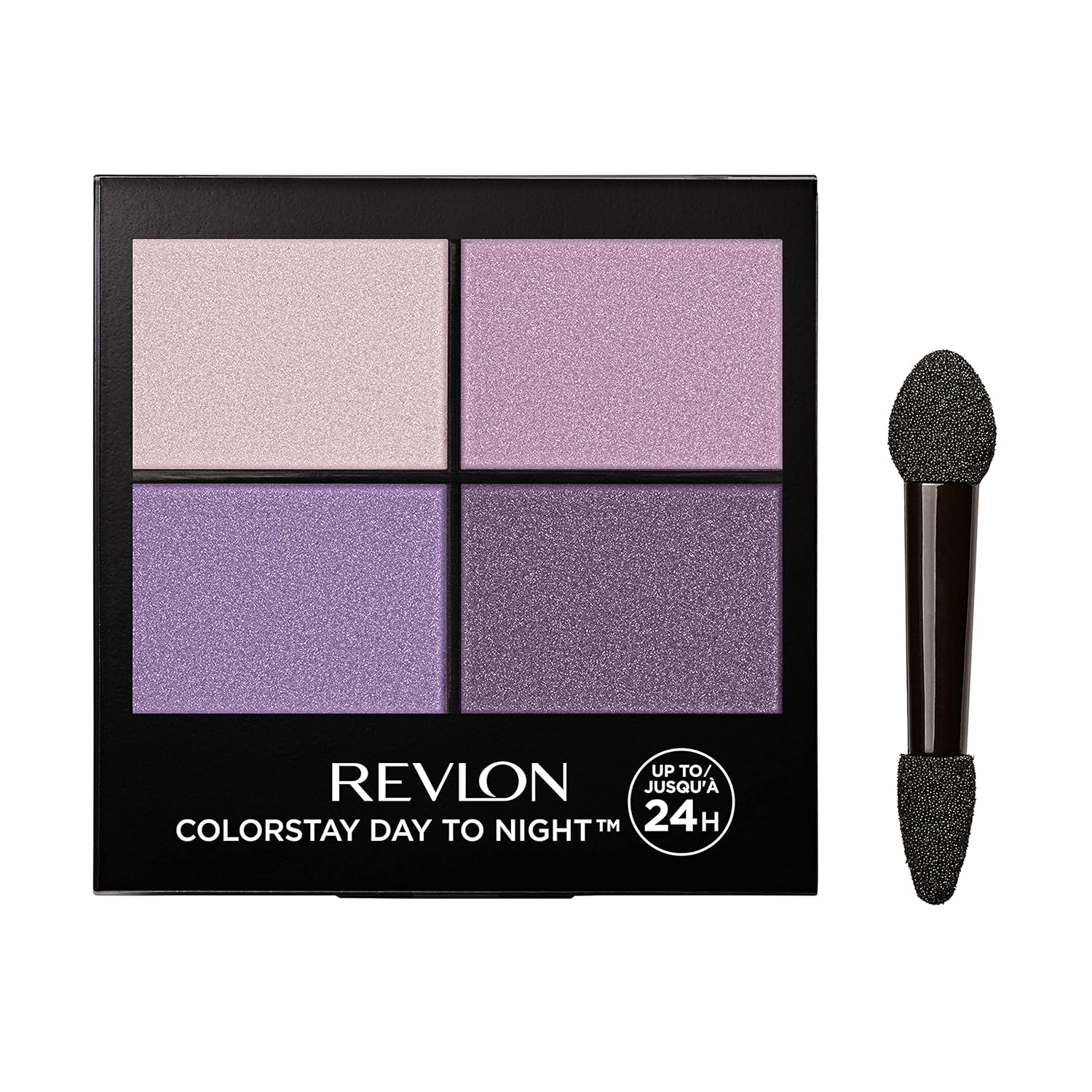 Revlon ColorStay Longwear Eyeshadow Quad: Smooth, Crease-Proof Shades. Revlon ColorStay Day to Night Eyeshadow Quad, Longwear Shadow Palette with Transitional Shades and Buttery Soft Feel, Crease & Smudge Proof, 530 Seductive, 0.16 Oz