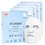 STARSKIN Hydrating Face Mask, Bio-Cellulose & Probiotics, 3+1 Pack, Deep Hydration & Nourishing, Revitalizing & Anti-Aging, Glass Skin, Cooling, Moisturizing, Korean Face Mask, Red Carpet Ready
